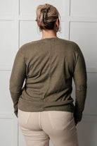 One Eleven North On a Roll Ribbed Knit V Neck Long Sleeve Top Shirts & Tops