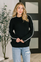 Haptics One Stitch at a Time Pullover in Black Womens