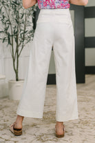Dear Scarlett Only Pair High Waisted Wide Leg Bottoms in Off White Womens