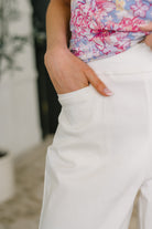 Dear Scarlett Only Pair High Waisted Wide Leg Bottoms in Off White Womens
