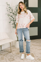 Painting the Roses Color Block Relaxed Top Womens