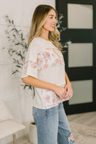 Painting the Roses Color Block Relaxed Top Womens