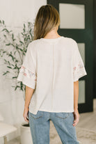 Painting the Roses Color Block Relaxed Top Womens