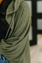Dear Scarlett Pamper Travel Hooded Cardigan in Olive Womens
