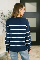 Zenana Parallel Lives Drop Shoulder Casual Top in Navy Womens