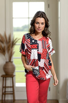 Haptics Patched Patriot Short Sleeve MemorialDay