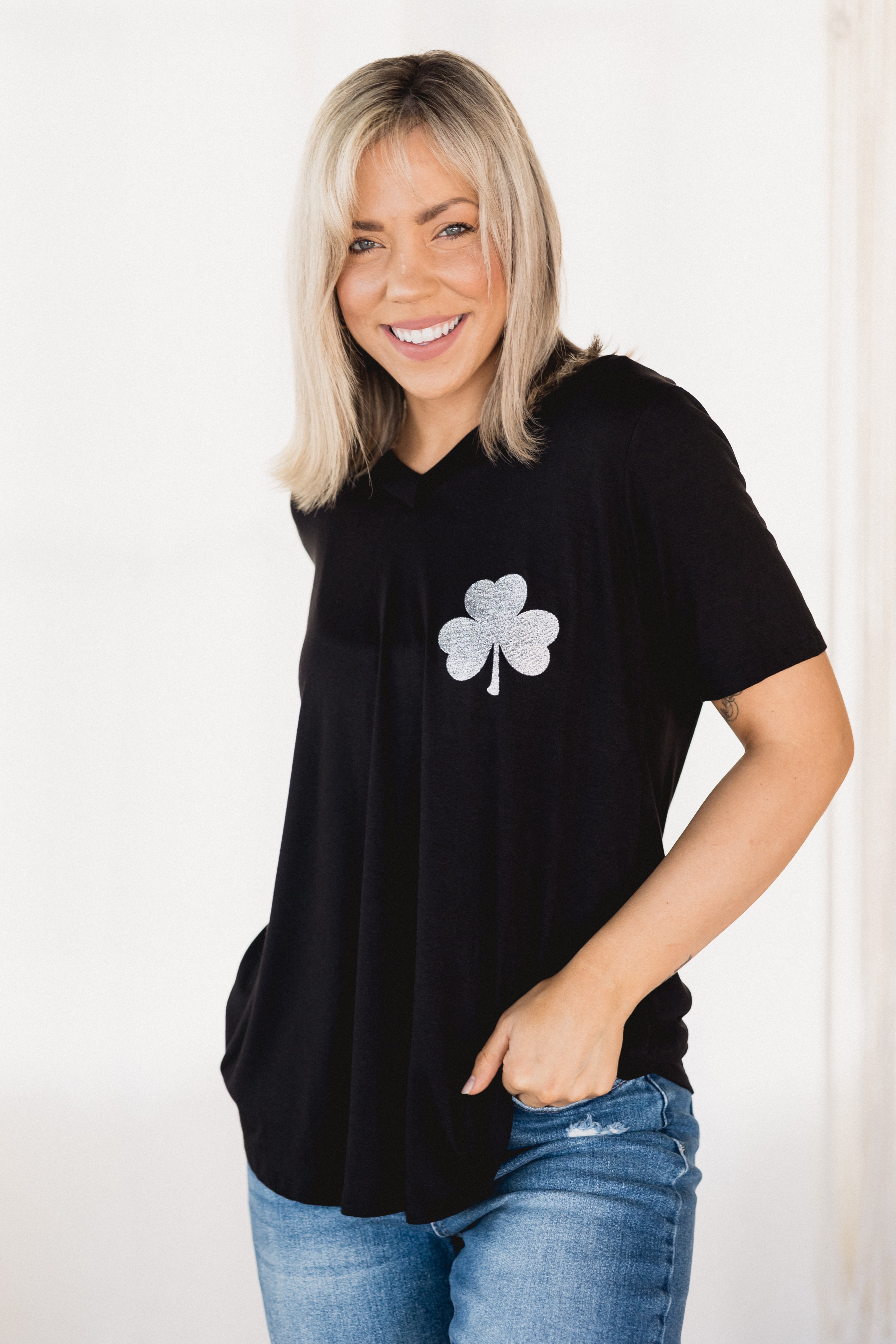 Heimish Patch of Clover - Short Sleeve Boutique Simplified