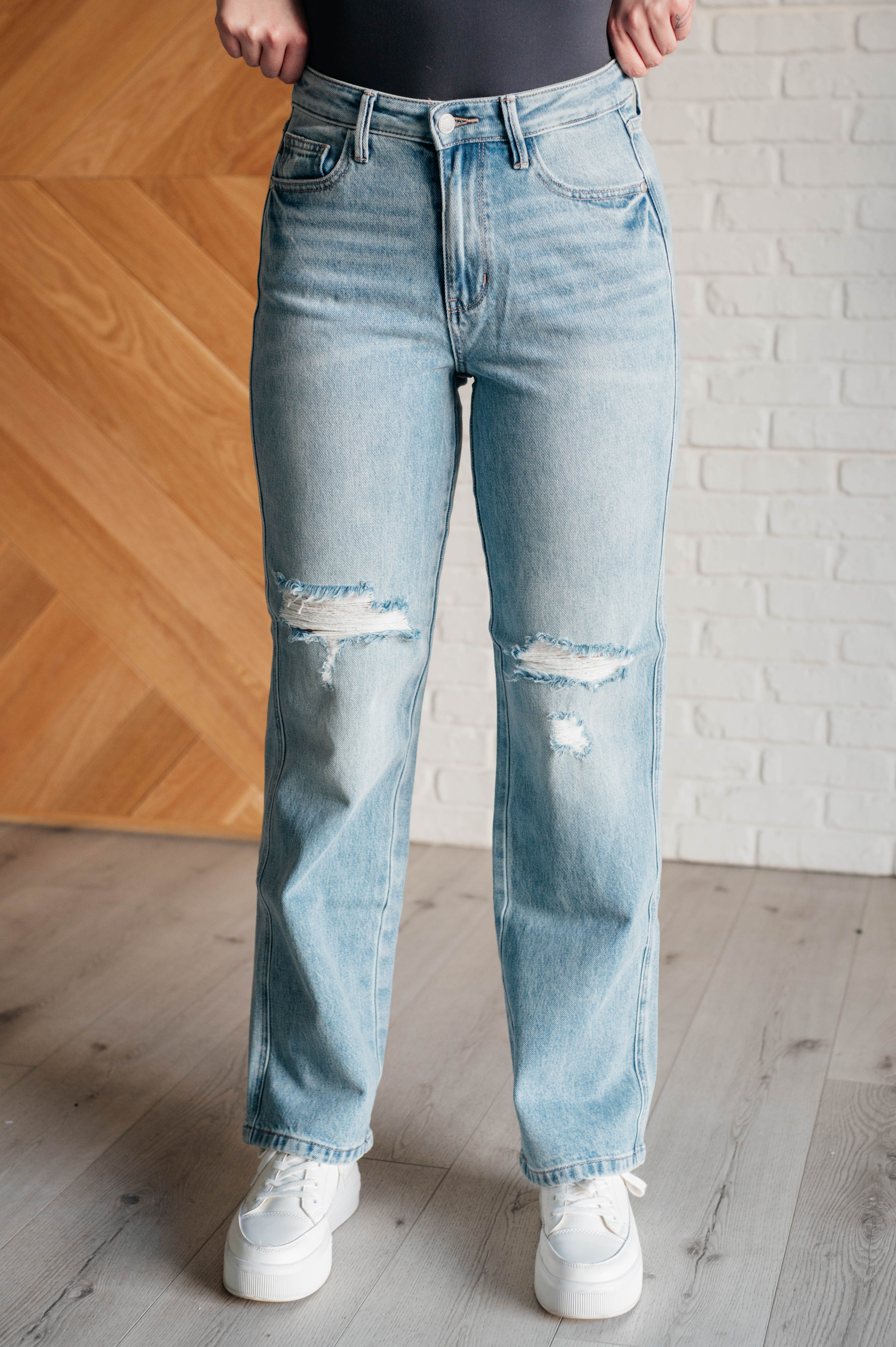 Judy Blue Patricia High Rise Rigid Magic 90's Straight Jeans Jeans