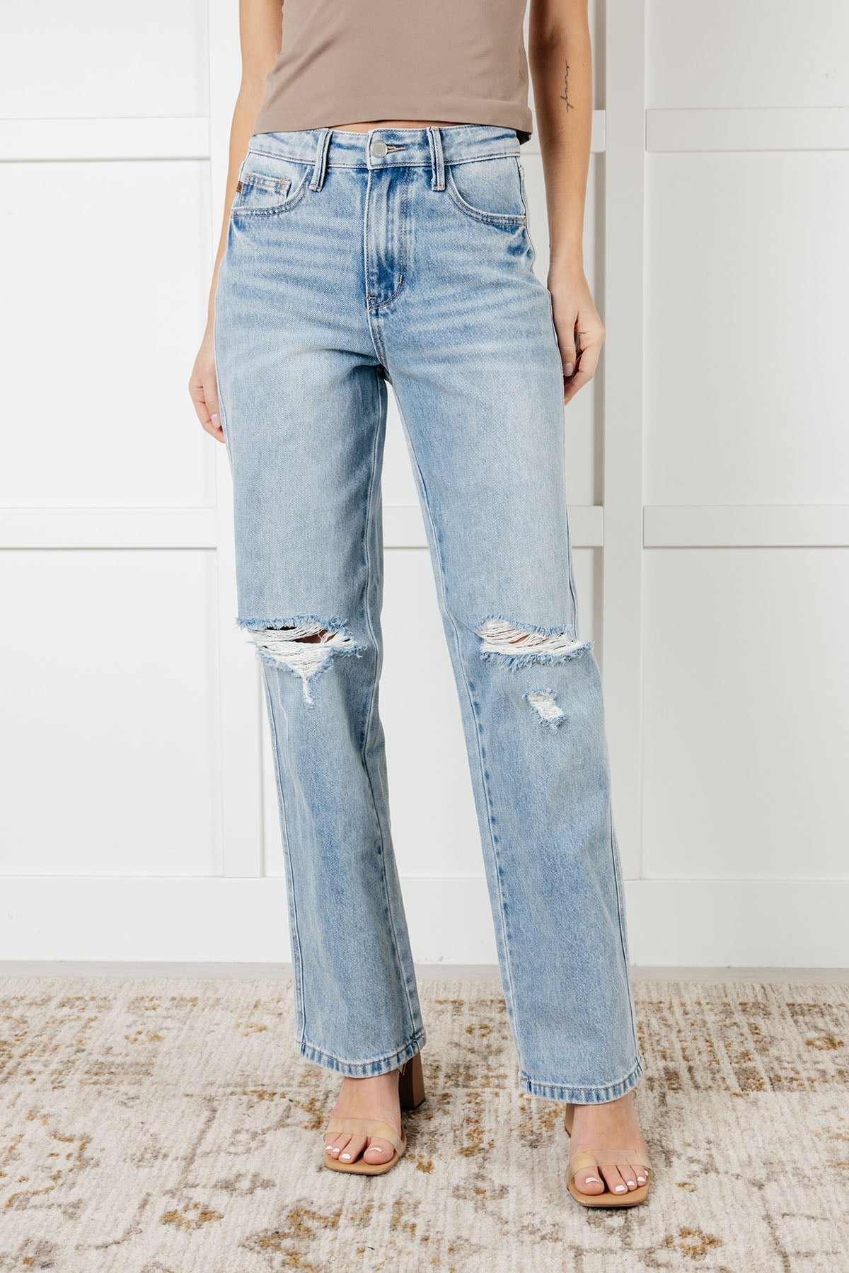 Judy Blue Patricia High Rise Rigid Magic 90's Straight Jeans Jeans