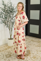 Polagram Petals & Postcards Balloon Sleeve Dress Womens