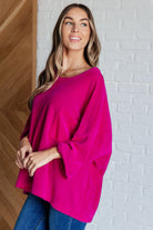 White Birch Pink Thoughts Chenille Blouse Blouses