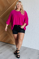 White Birch Pink Thoughts Chenille Blouse Blouses