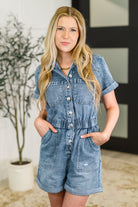 One Eleven North Pleasant and Relevant Denim Romper Womens
