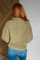 Andree By Unit Primrose Corduroy Jacket in Olive Coats & Jackets