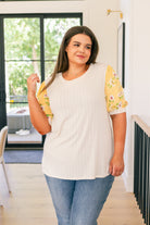 Haptics Primrose on Puff Sleeves Top Ave Shops