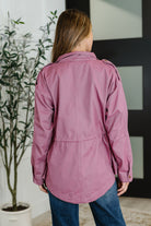 Oddi Puddle Jumper Full Front Zip Up Jacket in Mauve Womens