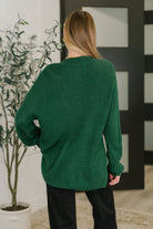 Haptics Quick Nap Textured Pullover in Hunter Green Womens