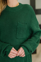 Haptics Quick Nap Textured Pullover in Hunter Green Womens