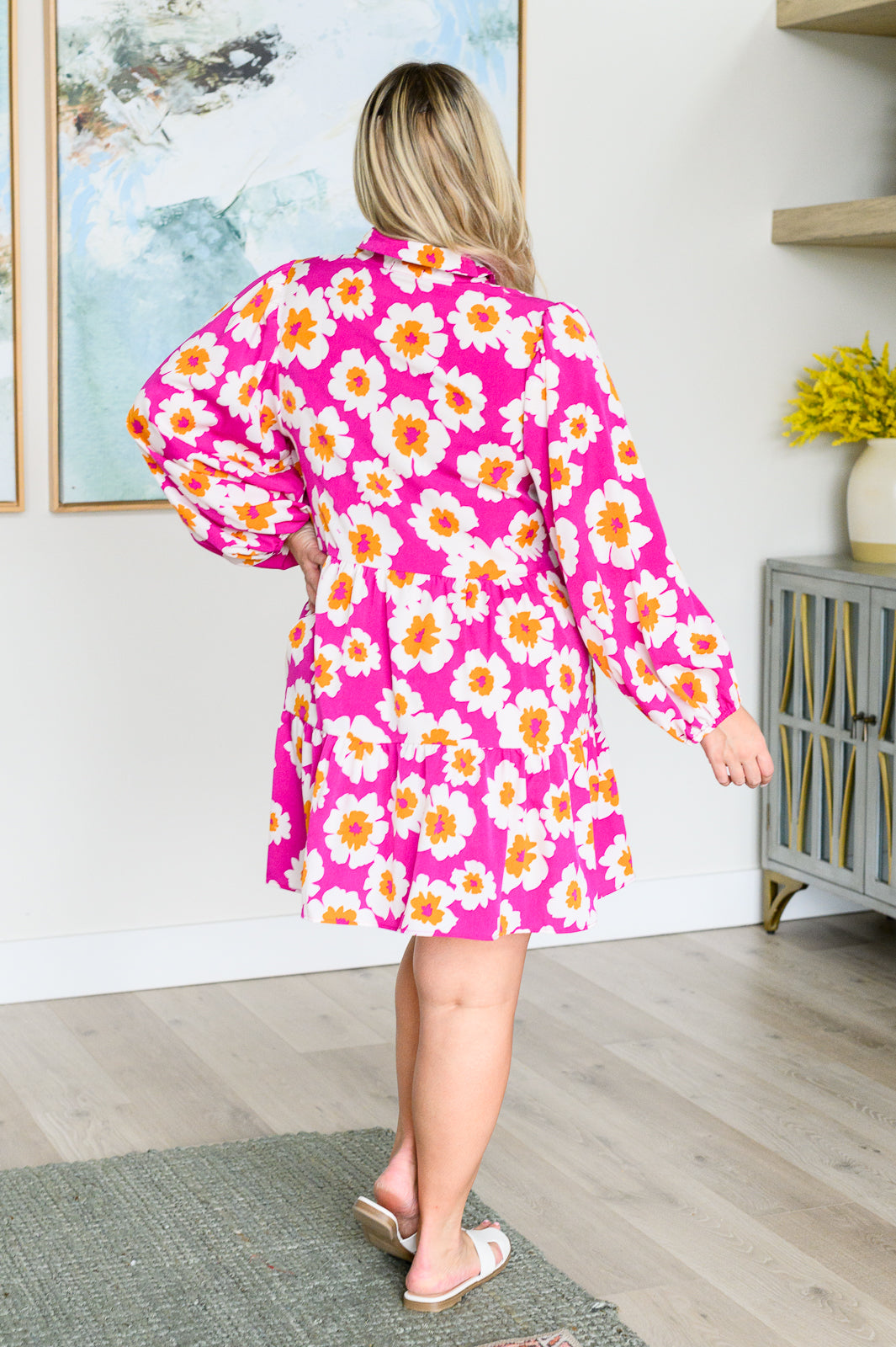 GeeGee Magnificently Mod Floral Shirt Dress Ave Shops