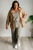 Rae Mode Rain, Rain Go Away Parachute Jacket in Camel Ave Shops