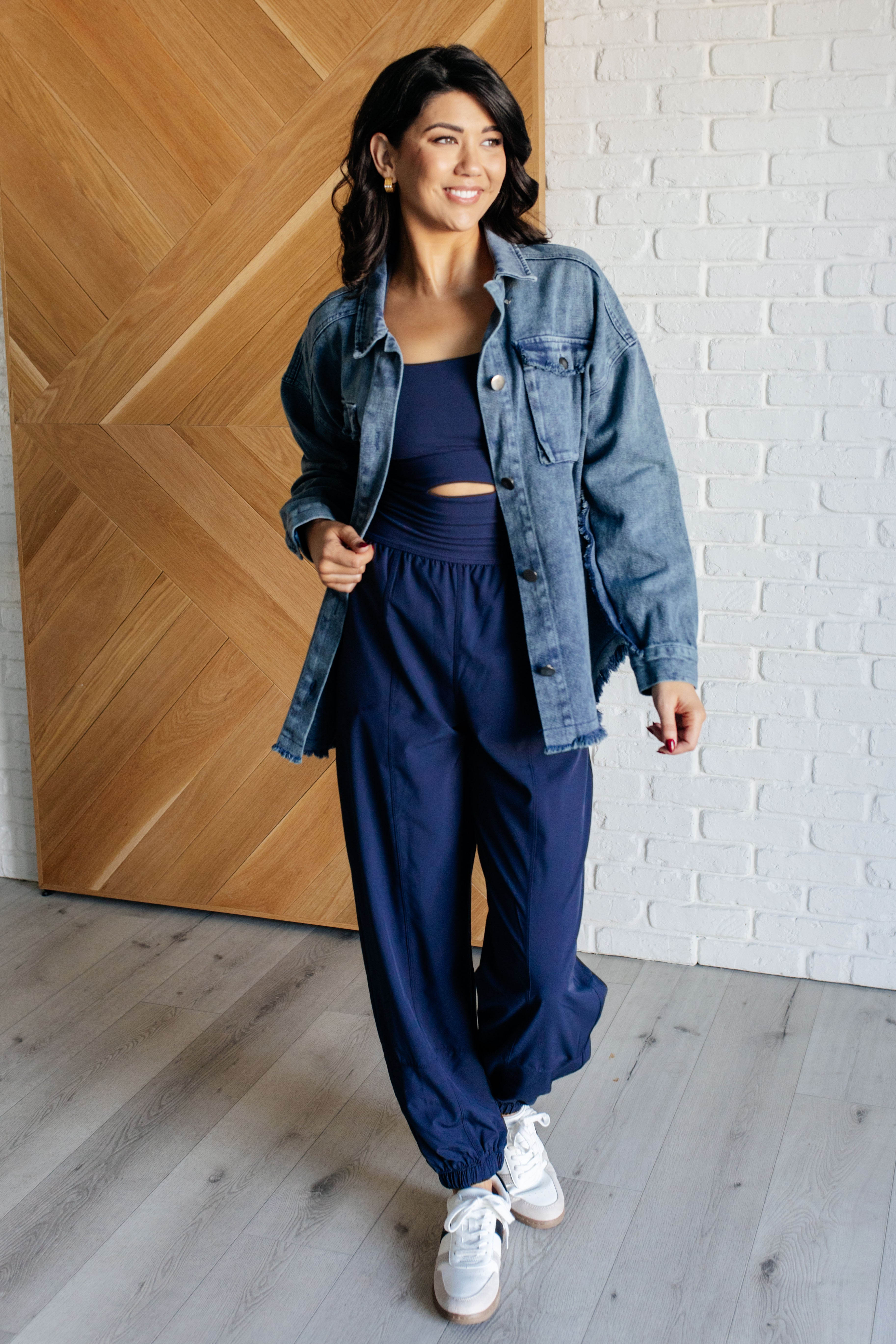 Rae Mode Raising Heart Rate Cut Out Jumpsuit in Navy Ave Shops