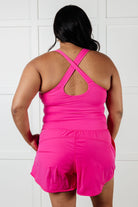 Rae Mode Raising Heart Rate Cutout Runsie In Sonic Pink Activewear