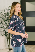 Heimish Really Simple Floral Henley Top Womens