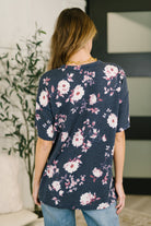 Heimish Really Simple Floral Henley Top Womens