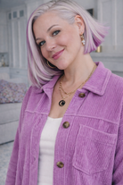 Reborn J Your Ribbed Button Magenta Jacket