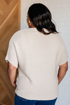 One Eleven North Relaxing Away Dolman Sleeve Knit Top in Taupe Shirts & Tops