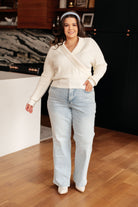 One Eleven North Requisite Request Surplice Crop Sweater Ave Shops