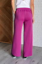 Dear Scarlett Resort Travel Wide Leg Crop Pant in Magenta Ave Shops