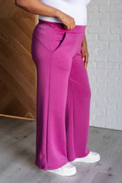 Dear Scarlett Resort Travel Wide Leg Crop Pant in Magenta Ave Shops