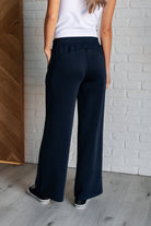 Dear Scarlett Resort Travel Wide Leg Crop Pant in Navy Ave Shops