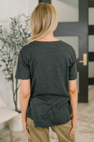 Zenana Rest Assured Basic Relaxed Tee in Charcoal Womens