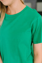 Zenana Rest Assured Basic Relaxed Tee in Kelly Green Womens