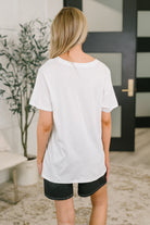 Zenana Rest Assured Basic Relaxed Tee in White Womens
