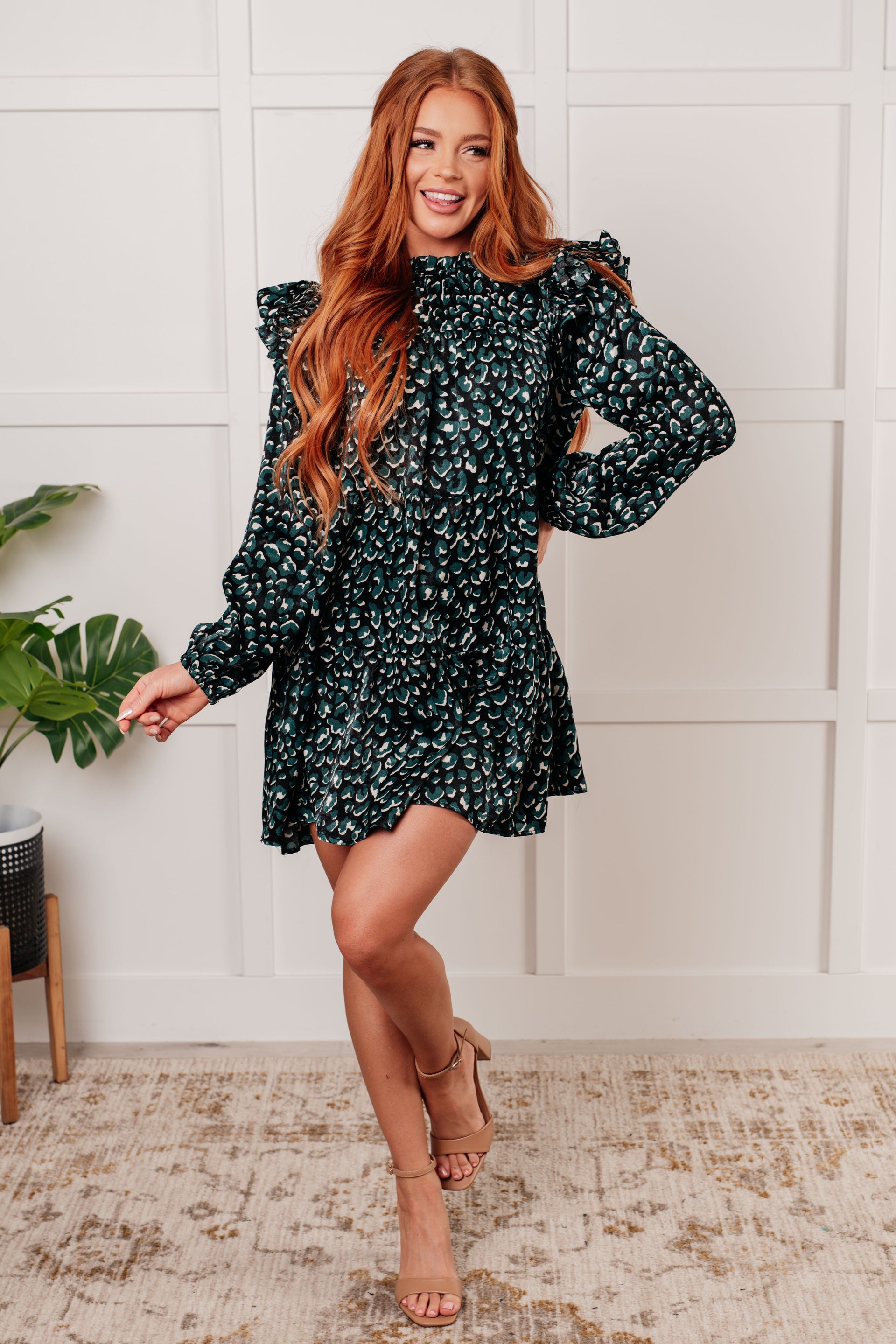 Jodifl Right As Rain Ruffle Detail Dress - Small Jodifl Right As Rain Ruffle Detail Dress - Small