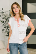 7th Ray Right Thing to Say Textured Henley Top Womens