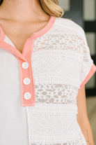 7th Ray Right Thing to Say Textured Henley Top Womens