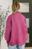 Zenana Right to the Core High Neck Pullover in Light Plum Womens