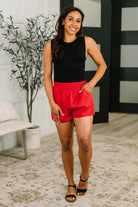 Rile Me Up High Waisted Shorts in Tomato Womens