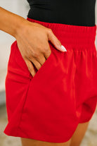 Rile Me Up High Waisted Shorts in Tomato Womens
