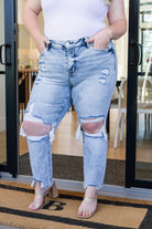 Risen Rizzo High Rise Crop Straight Jeans Womens