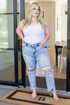 Risen Rizzo High Rise Crop Straight Jeans Womens