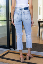 Risen Rizzo High Rise Crop Straight Jeans Womens
