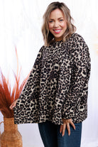 Sew in Love Leopard Print Roaring Pullover Shirts & Tops