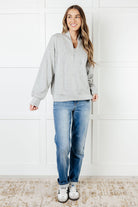 Rae Mode Rogue Runner Half Zip Jacket in Heather Grey Activewear