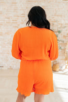 White Birch Roll With me Romper in Tangerine Final Sale Ave Shops