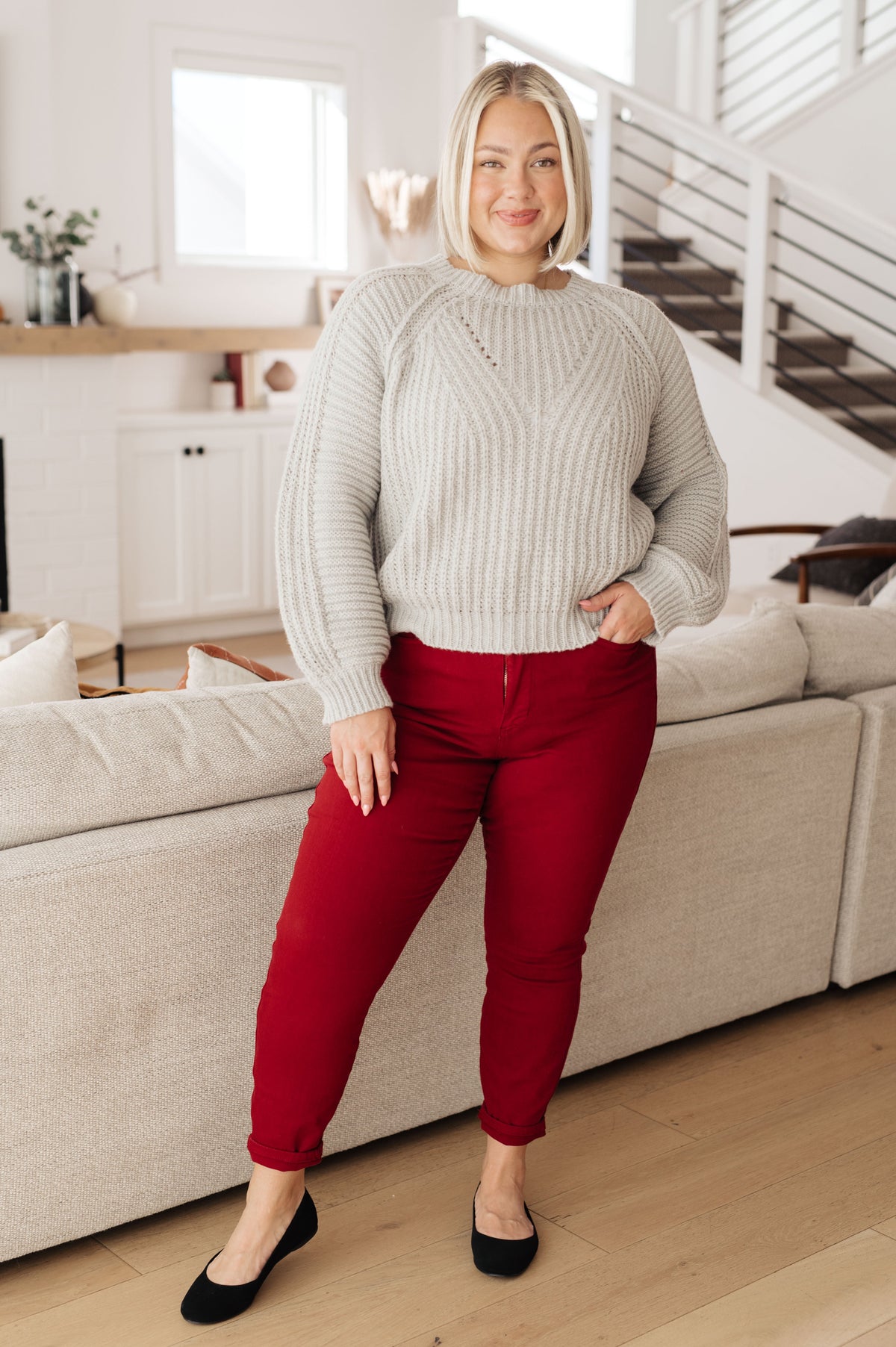 GeeGee Roll on By Balloon Sleeve Sweater Sweaters